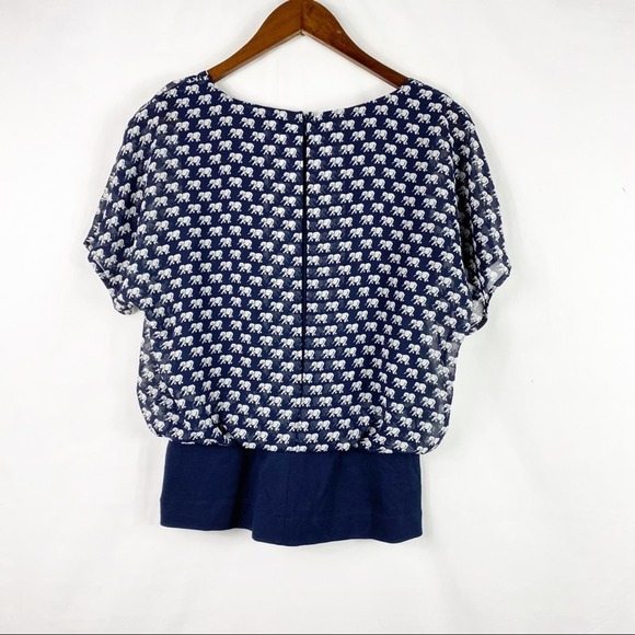 CABI Parade Elephant Print Blouse in XS - Picture 7 of 7